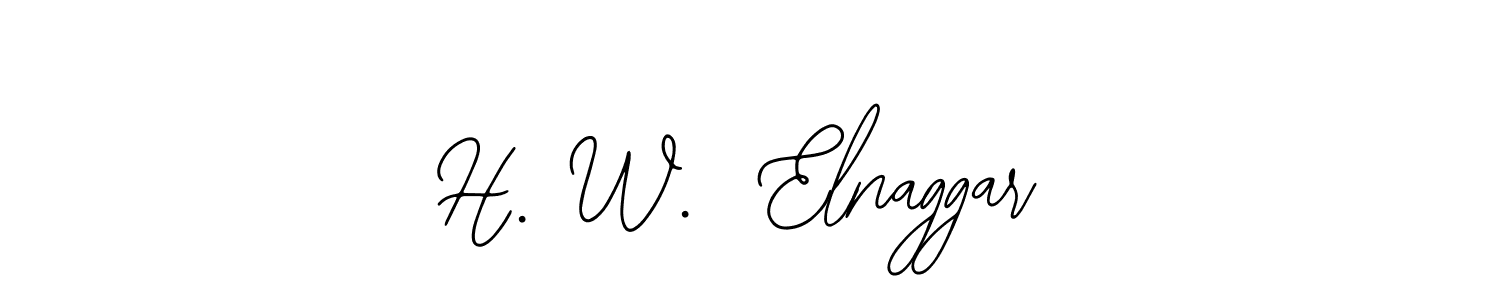 H. W.  Elnaggar stylish signature style. Best Handwritten Sign (Bearetta-2O07w) for my name. Handwritten Signature Collection Ideas for my name H. W.  Elnaggar. H. W.  Elnaggar signature style 12 images and pictures png