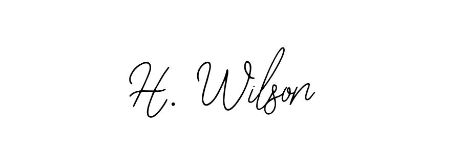 The best way (Bearetta-2O07w) to make a short signature is to pick only two or three words in your name. The name H. Wilson include a total of six letters. For converting this name. H. Wilson signature style 12 images and pictures png