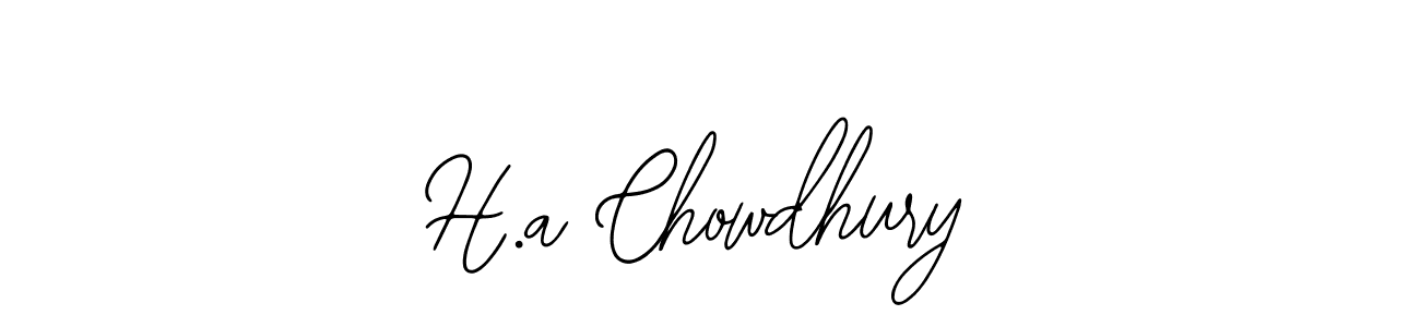 Create a beautiful signature design for name H.a Chowdhury. With this signature (Bearetta-2O07w) fonts, you can make a handwritten signature for free. H.a Chowdhury signature style 12 images and pictures png