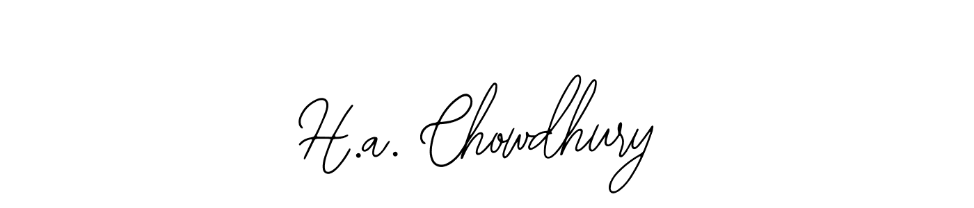 H.a. Chowdhury stylish signature style. Best Handwritten Sign (Bearetta-2O07w) for my name. Handwritten Signature Collection Ideas for my name H.a. Chowdhury. H.a. Chowdhury signature style 12 images and pictures png