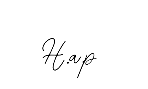 It looks lik you need a new signature style for name H.a.p. Design unique handwritten (Bearetta-2O07w) signature with our free signature maker in just a few clicks. H.a.p signature style 12 images and pictures png