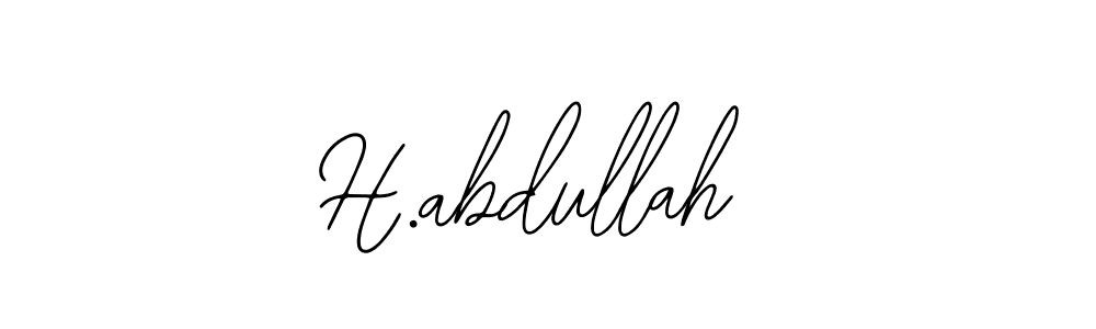 How to make H.abdullah name signature. Use Bearetta-2O07w style for creating short signs online. This is the latest handwritten sign. H.abdullah signature style 12 images and pictures png