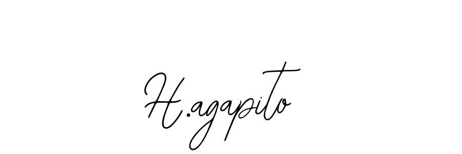 Make a beautiful signature design for name H.agapito. With this signature (Bearetta-2O07w) style, you can create a handwritten signature for free. H.agapito signature style 12 images and pictures png
