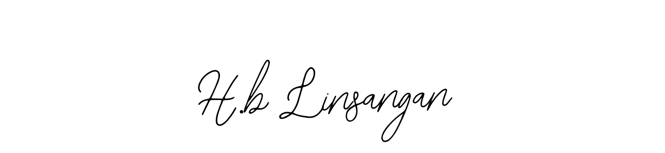 Make a beautiful signature design for name H.b Linsangan. With this signature (Bearetta-2O07w) style, you can create a handwritten signature for free. H.b Linsangan signature style 12 images and pictures png