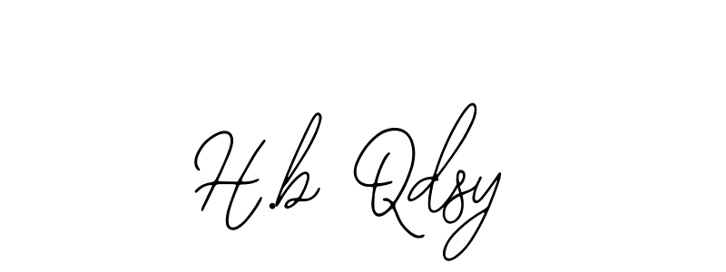 Create a beautiful signature design for name H.b Qdsy. With this signature (Bearetta-2O07w) fonts, you can make a handwritten signature for free. H.b Qdsy signature style 12 images and pictures png