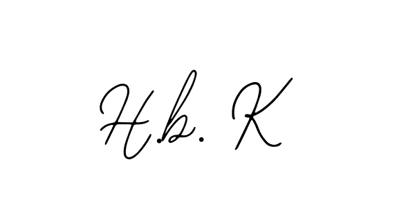 It looks lik you need a new signature style for name H.b. K. Design unique handwritten (Bearetta-2O07w) signature with our free signature maker in just a few clicks. H.b. K signature style 12 images and pictures png