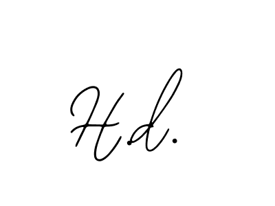 Design your own signature with our free online signature maker. With this signature software, you can create a handwritten (Bearetta-2O07w) signature for name H.d.. H.d. signature style 12 images and pictures png