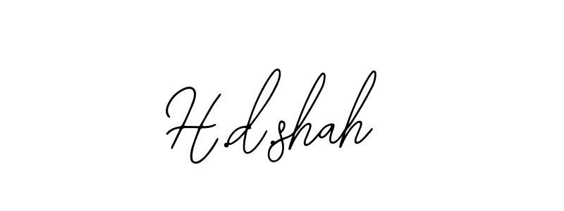 Make a beautiful signature design for name H.d.shah. With this signature (Bearetta-2O07w) style, you can create a handwritten signature for free. H.d.shah signature style 12 images and pictures png