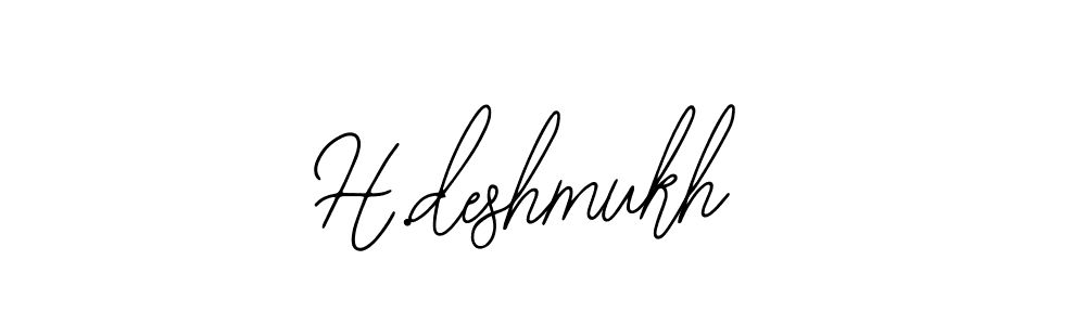 How to make H.deshmukh name signature. Use Bearetta-2O07w style for creating short signs online. This is the latest handwritten sign. H.deshmukh signature style 12 images and pictures png