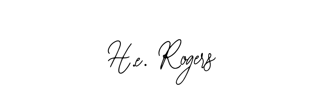 Bearetta-2O07w is a professional signature style that is perfect for those who want to add a touch of class to their signature. It is also a great choice for those who want to make their signature more unique. Get H.e. Rogers name to fancy signature for free. H.e. Rogers signature style 12 images and pictures png