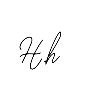 Design your own signature with our free online signature maker. With this signature software, you can create a handwritten (Bearetta-2O07w) signature for name H.h. H.h signature style 12 images and pictures png