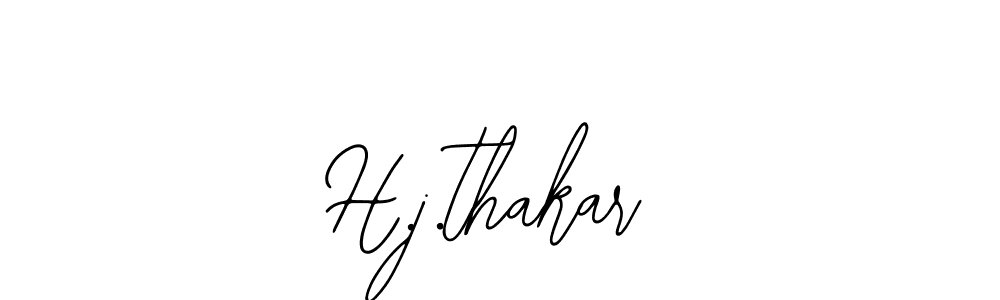 How to make H.j.thakar signature? Bearetta-2O07w is a professional autograph style. Create handwritten signature for H.j.thakar name. H.j.thakar signature style 12 images and pictures png