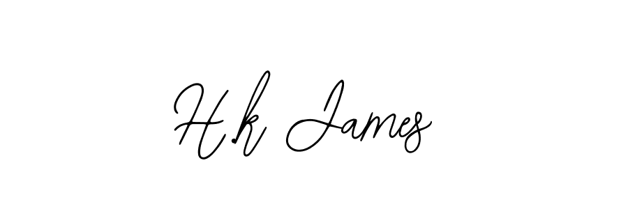 It looks lik you need a new signature style for name H.k James. Design unique handwritten (Bearetta-2O07w) signature with our free signature maker in just a few clicks. H.k James signature style 12 images and pictures png