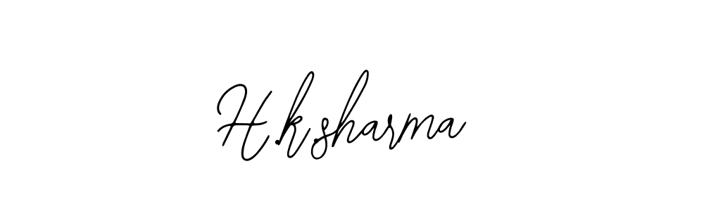 Also we have H.k.sharma name is the best signature style. Create professional handwritten signature collection using Bearetta-2O07w autograph style. H.k.sharma signature style 12 images and pictures png