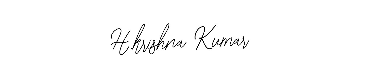 How to make H.krishna Kumar signature? Bearetta-2O07w is a professional autograph style. Create handwritten signature for H.krishna Kumar name. H.krishna Kumar signature style 12 images and pictures png