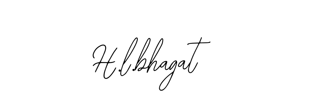 You should practise on your own different ways (Bearetta-2O07w) to write your name (H.l.bhagat) in signature. don't let someone else do it for you. H.l.bhagat signature style 12 images and pictures png