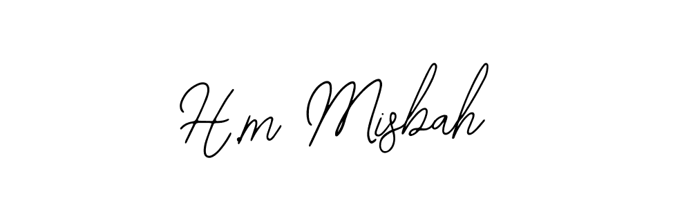 Create a beautiful signature design for name H.m Misbah. With this signature (Bearetta-2O07w) fonts, you can make a handwritten signature for free. H.m Misbah signature style 12 images and pictures png