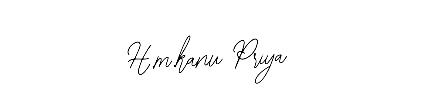 Also we have H.m.kanu Priya name is the best signature style. Create professional handwritten signature collection using Bearetta-2O07w autograph style. H.m.kanu Priya signature style 12 images and pictures png