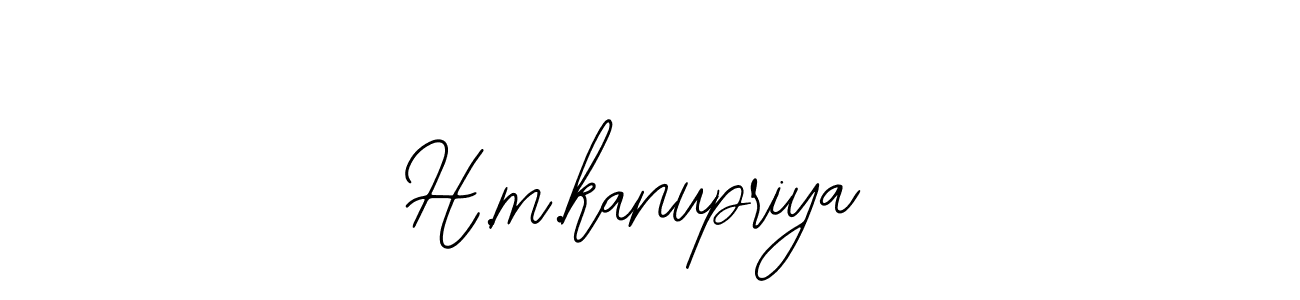 Use a signature maker to create a handwritten signature online. With this signature software, you can design (Bearetta-2O07w) your own signature for name H.m.kanupriya. H.m.kanupriya signature style 12 images and pictures png