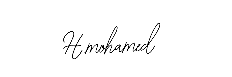 How to make H.mohamed name signature. Use Bearetta-2O07w style for creating short signs online. This is the latest handwritten sign. H.mohamed signature style 12 images and pictures png