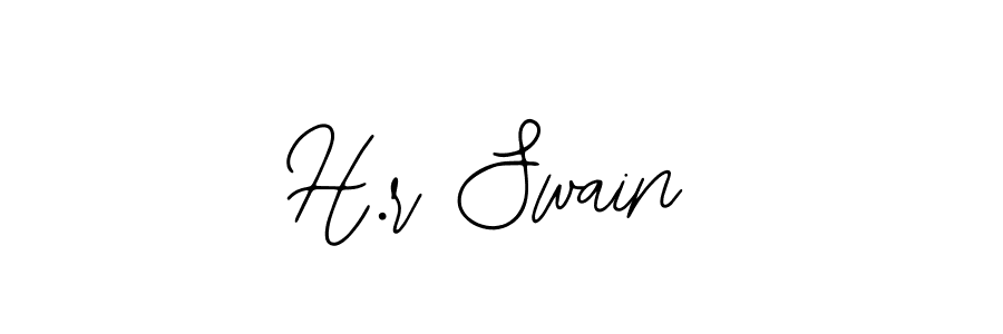 How to make H.r Swain name signature. Use Bearetta-2O07w style for creating short signs online. This is the latest handwritten sign. H.r Swain signature style 12 images and pictures png