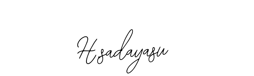 Make a beautiful signature design for name H.sadayasu. With this signature (Bearetta-2O07w) style, you can create a handwritten signature for free. H.sadayasu signature style 12 images and pictures png