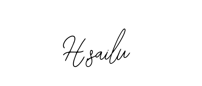 The best way (Bearetta-2O07w) to make a short signature is to pick only two or three words in your name. The name H.sailu include a total of six letters. For converting this name. H.sailu signature style 12 images and pictures png