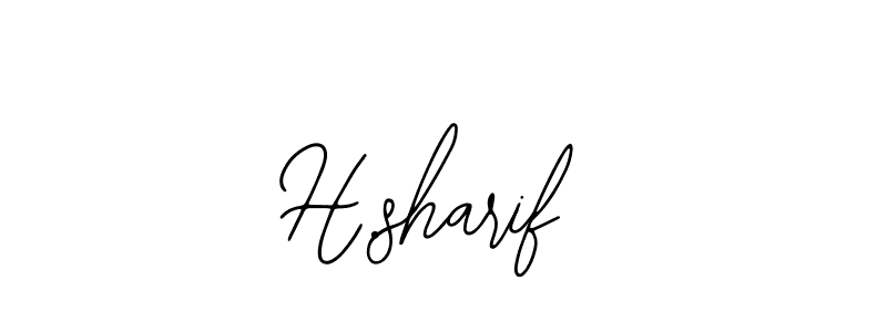 How to make H.sharif name signature. Use Bearetta-2O07w style for creating short signs online. This is the latest handwritten sign. H.sharif signature style 12 images and pictures png