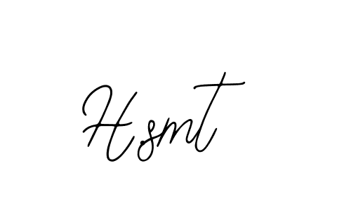 The best way (Bearetta-2O07w) to make a short signature is to pick only two or three words in your name. The name H.smt include a total of six letters. For converting this name. H.smt signature style 12 images and pictures png