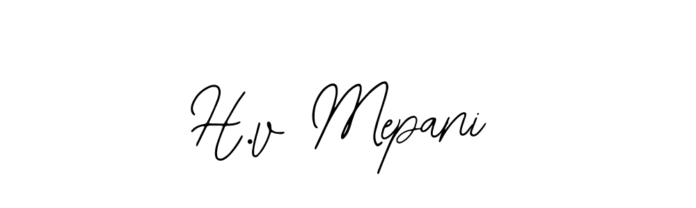 Best and Professional Signature Style for H.v Mepani. Bearetta-2O07w Best Signature Style Collection. H.v Mepani signature style 12 images and pictures png