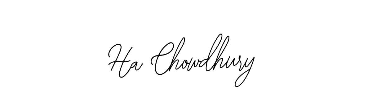 Design your own signature with our free online signature maker. With this signature software, you can create a handwritten (Bearetta-2O07w) signature for name Ha Chowdhury. Ha Chowdhury signature style 12 images and pictures png