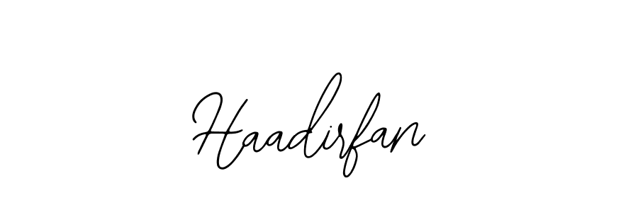 Bearetta-2O07w is a professional signature style that is perfect for those who want to add a touch of class to their signature. It is also a great choice for those who want to make their signature more unique. Get Haadirfan name to fancy signature for free. Haadirfan signature style 12 images and pictures png