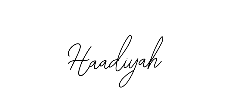 How to make Haadiyah name signature. Use Bearetta-2O07w style for creating short signs online. This is the latest handwritten sign. Haadiyah signature style 12 images and pictures png