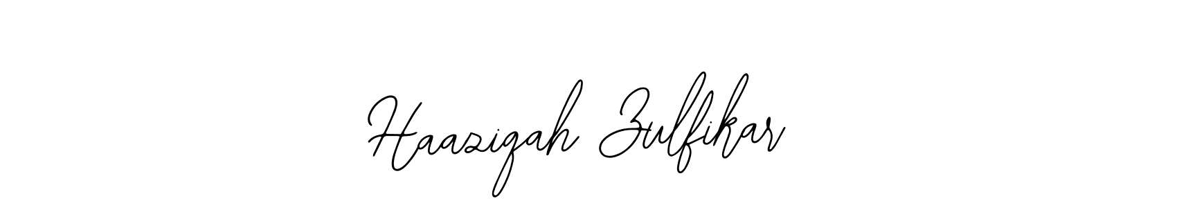 Use a signature maker to create a handwritten signature online. With this signature software, you can design (Bearetta-2O07w) your own signature for name Haaziqah Zulfikar. Haaziqah Zulfikar signature style 12 images and pictures png