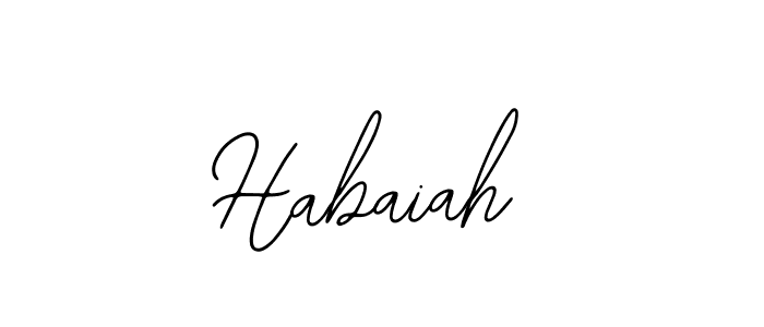 You should practise on your own different ways (Bearetta-2O07w) to write your name (Habaiah) in signature. don't let someone else do it for you. Habaiah signature style 12 images and pictures png