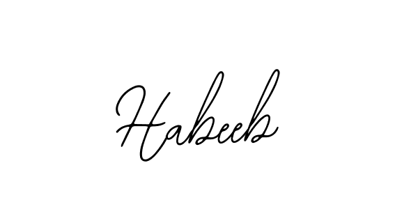 Design your own signature with our free online signature maker. With this signature software, you can create a handwritten (Bearetta-2O07w) signature for name Habeeb. Habeeb signature style 12 images and pictures png