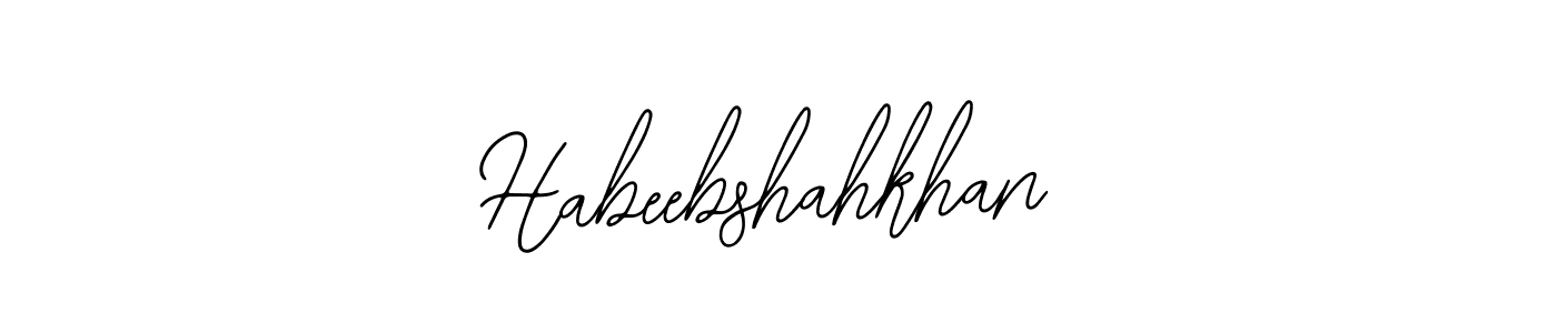 Design your own signature with our free online signature maker. With this signature software, you can create a handwritten (Bearetta-2O07w) signature for name Habeebshahkhan. Habeebshahkhan signature style 12 images and pictures png