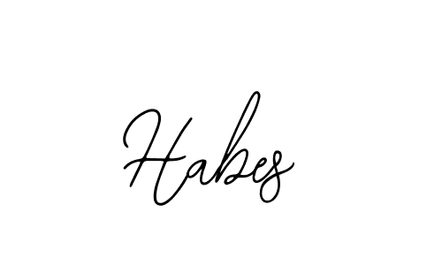Design your own signature with our free online signature maker. With this signature software, you can create a handwritten (Bearetta-2O07w) signature for name Habes. Habes signature style 12 images and pictures png