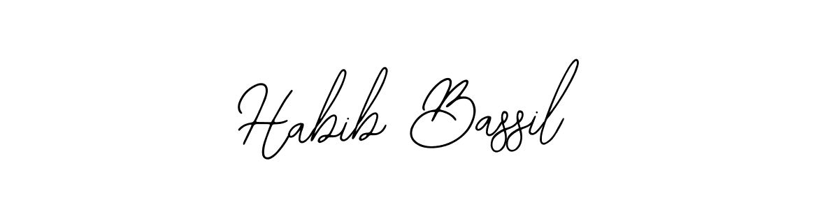 How to make Habib Bassil name signature. Use Bearetta-2O07w style for creating short signs online. This is the latest handwritten sign. Habib Bassil signature style 12 images and pictures png