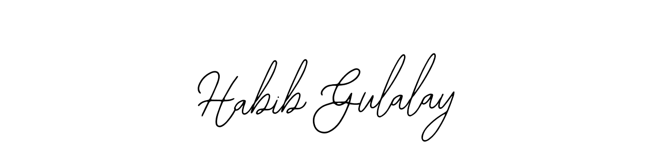 if you are searching for the best signature style for your name Habib Gulalay. so please give up your signature search. here we have designed multiple signature styles  using Bearetta-2O07w. Habib Gulalay signature style 12 images and pictures png