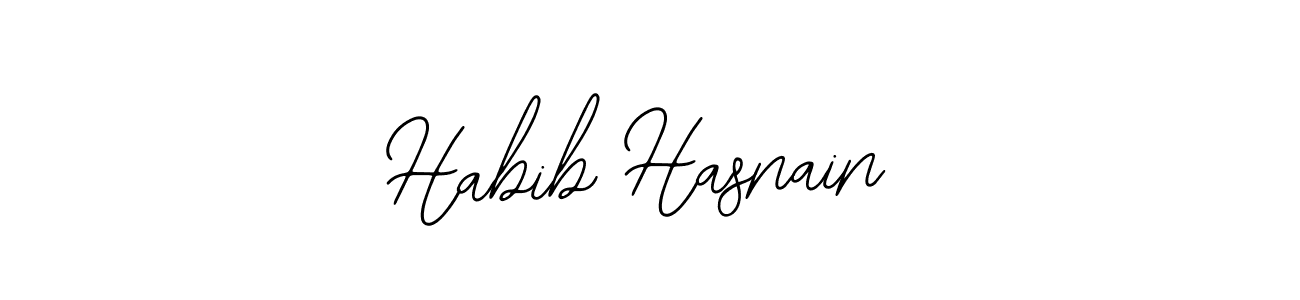 Also You can easily find your signature by using the search form. We will create Habib Hasnain name handwritten signature images for you free of cost using Bearetta-2O07w sign style. Habib Hasnain signature style 12 images and pictures png