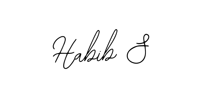 You should practise on your own different ways (Bearetta-2O07w) to write your name (Habib S) in signature. don't let someone else do it for you. Habib S signature style 12 images and pictures png