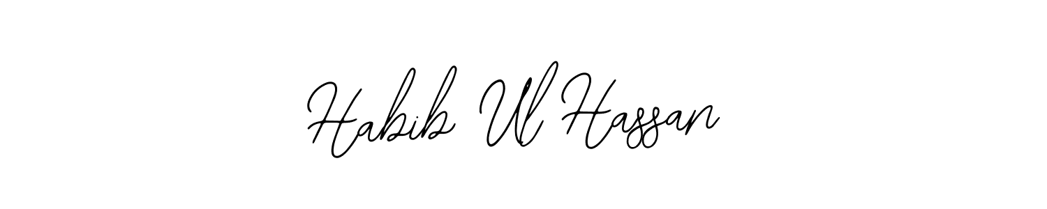 Design your own signature with our free online signature maker. With this signature software, you can create a handwritten (Bearetta-2O07w) signature for name Habib Ul Hassan. Habib Ul Hassan signature style 12 images and pictures png