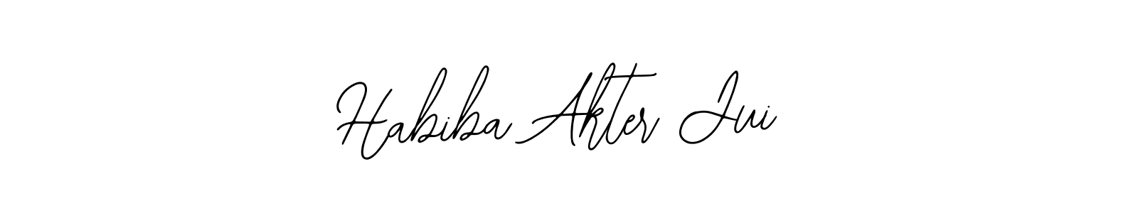 Bearetta-2O07w is a professional signature style that is perfect for those who want to add a touch of class to their signature. It is also a great choice for those who want to make their signature more unique. Get Habiba Akter Jui name to fancy signature for free. Habiba Akter Jui signature style 12 images and pictures png