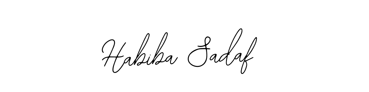 if you are searching for the best signature style for your name Habiba Sadaf. so please give up your signature search. here we have designed multiple signature styles  using Bearetta-2O07w. Habiba Sadaf signature style 12 images and pictures png