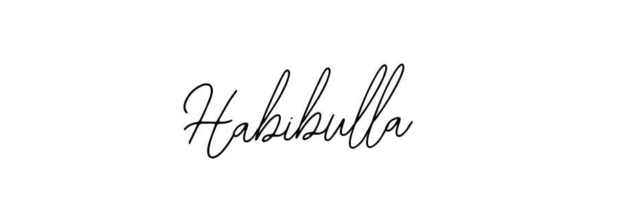 Use a signature maker to create a handwritten signature online. With this signature software, you can design (Bearetta-2O07w) your own signature for name Habibulla. Habibulla signature style 12 images and pictures png