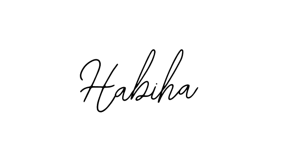 Design your own signature with our free online signature maker. With this signature software, you can create a handwritten (Bearetta-2O07w) signature for name Habiha. Habiha signature style 12 images and pictures png