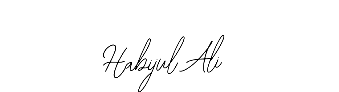 Bearetta-2O07w is a professional signature style that is perfect for those who want to add a touch of class to their signature. It is also a great choice for those who want to make their signature more unique. Get Habijul Ali name to fancy signature for free. Habijul Ali signature style 12 images and pictures png