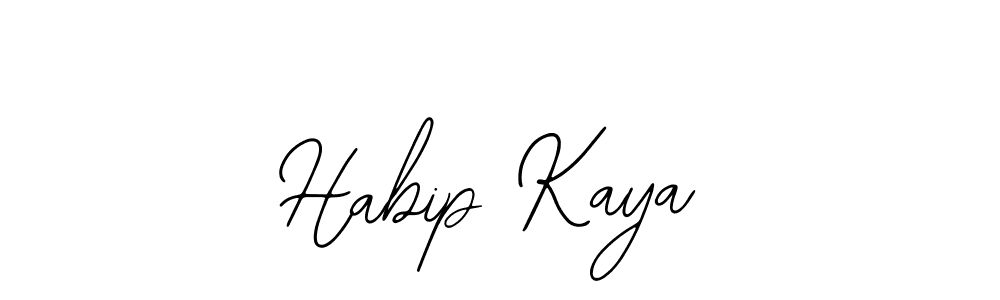 How to make Habip Kaya name signature. Use Bearetta-2O07w style for creating short signs online. This is the latest handwritten sign. Habip Kaya signature style 12 images and pictures png