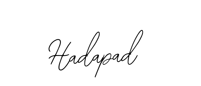 Use a signature maker to create a handwritten signature online. With this signature software, you can design (Bearetta-2O07w) your own signature for name Hadapad. Hadapad signature style 12 images and pictures png